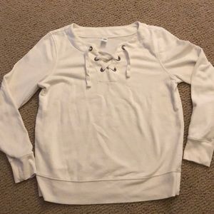 old navy white pullover
